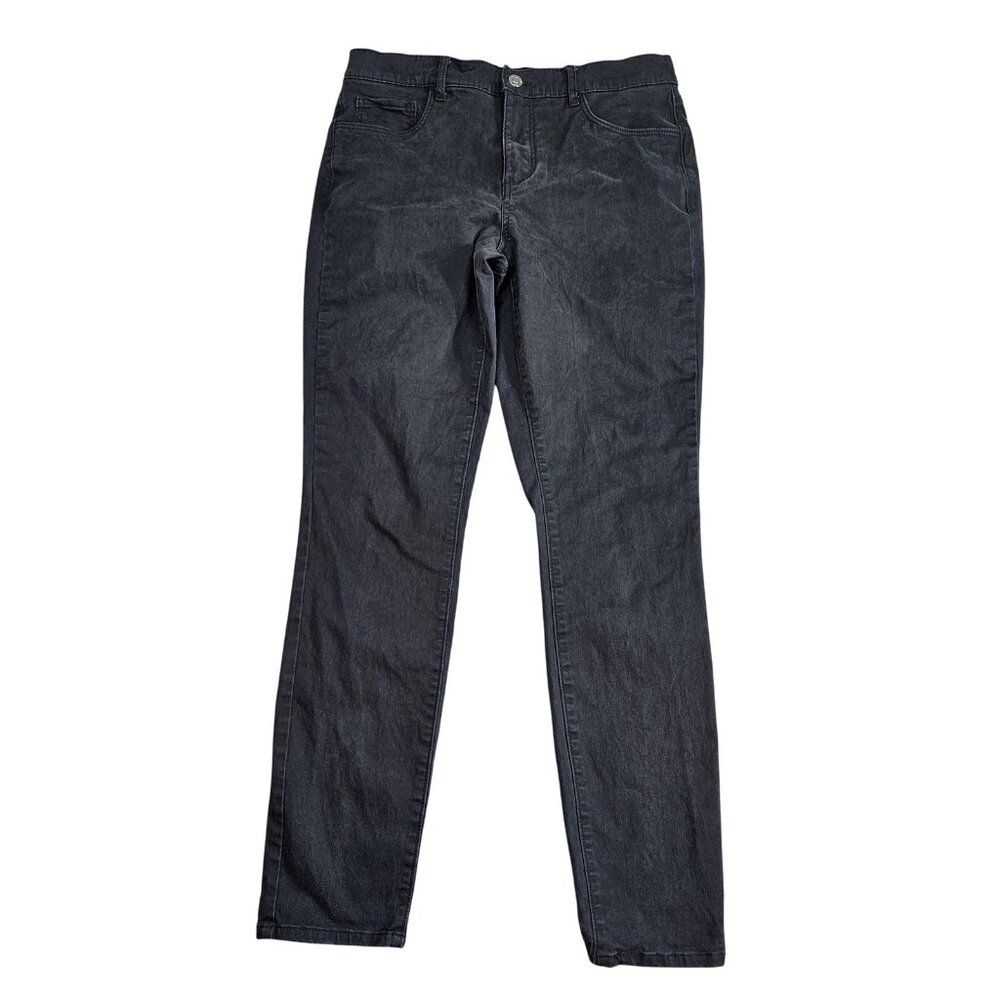 LOFT Jeans Womens 6 / 28 Gray Charcoal Wash Mid Rise Skinny Stretch Denim Pants